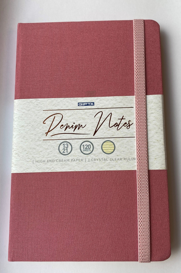 Denim Notes A5 Roze